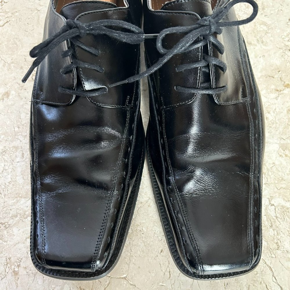 Florsheim Imperial Mens Dress Shoes 11 M Black Leather Square Toe Bio Comfort - Picture 3 of 8